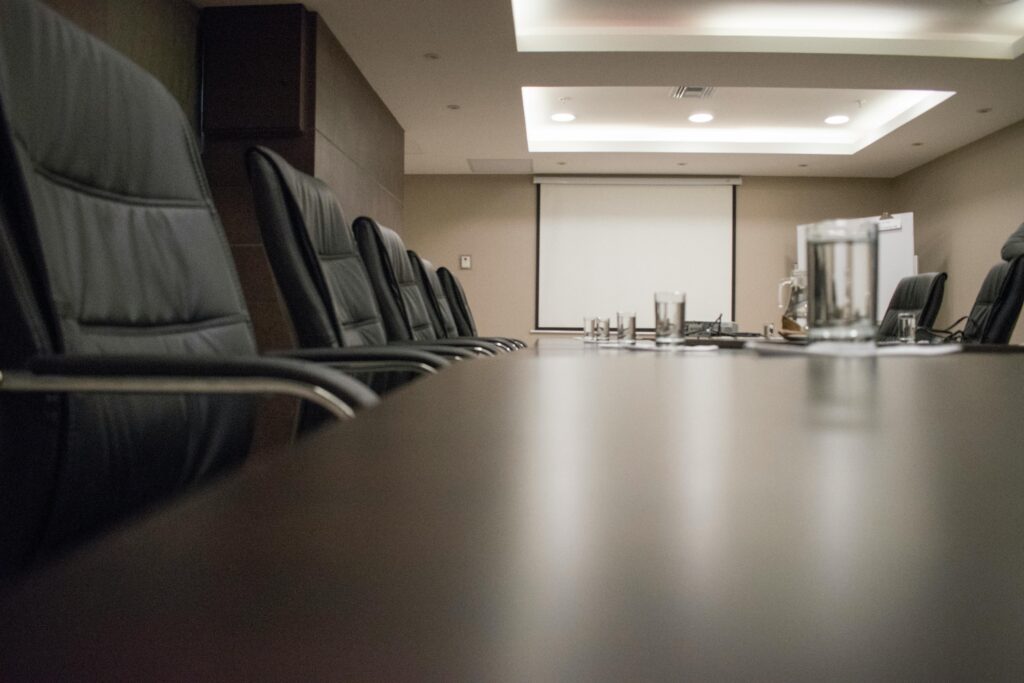 Sala de reuniones de abogados en estudio jurídico de Mar del Plata